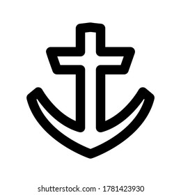 anchor icon or logo isolated sign symbol vector illustration - high quality black style vector icons
