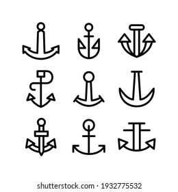 anchor icon or logo isolated sign symbol vector illustration - Collection of high quality black style vector icons
