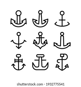 anchor icon or logo isolated sign symbol vector illustration - Collection of high quality black style vector icons
