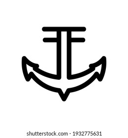 anchor icon or logo isolated sign symbol vector illustration - high quality black style vector icons
