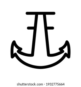 anchor icon or logo isolated sign symbol vector illustration - high quality black style vector icons
