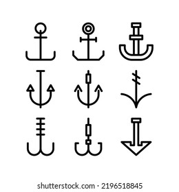 anchor icon or logo isolated sign symbol vector illustration - Collection of high quality black style vector icons
