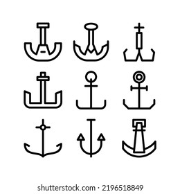 anchor icon or logo isolated sign symbol vector illustration - Collection of high quality black style vector icons
