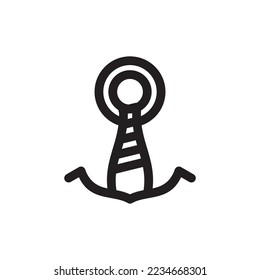 anchor icon or logo isolated sign symbol vector illustration - high quality black style vector icons