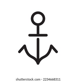 anchor icon or logo isolated sign symbol vector illustration - high quality black style vector icons