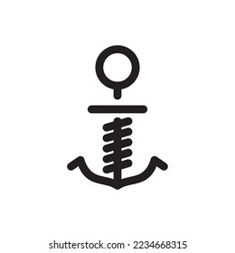 anchor icon or logo isolated sign symbol vector illustration - high quality black style vector icons