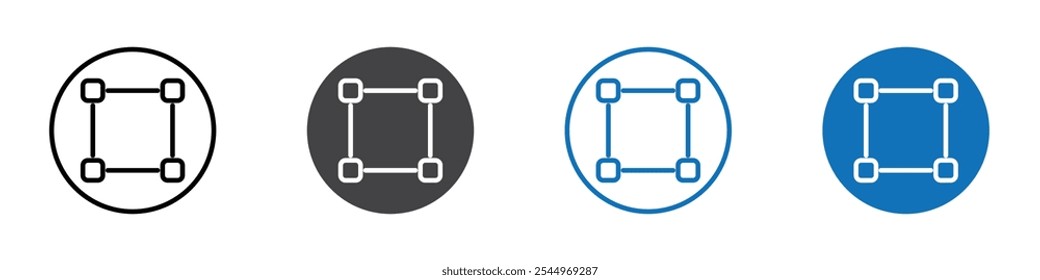 Anchor icon Logo sign in thin line outline