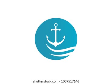 Anchor icon Logo Template vector illustration