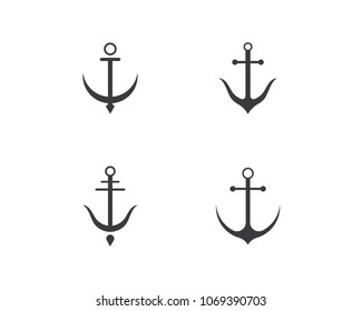 Anchor icon Logo Template vector illustration