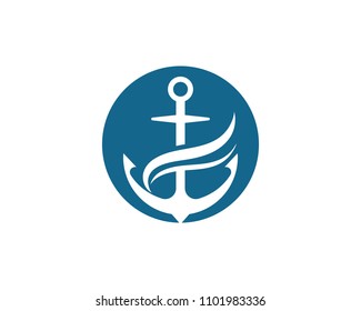 Anchor icon Logo Template vector illustration