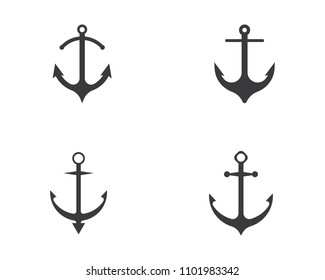 Anchor icon Logo Template vector illustration