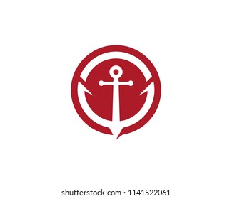 Anchor icon Logo Template vector illustration
