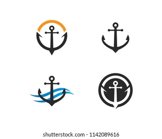 Anchor icon Logo Template vector illustration