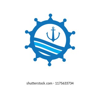 Anchor icon Logo Template vector illustration