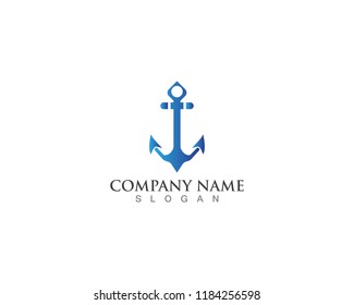 Anchor icon Logo Template vector illustration