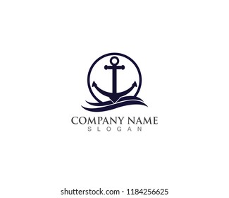Anchor icon Logo Template vector illustration