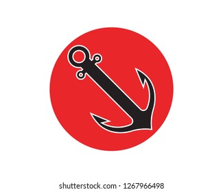 Anchor icon Logo Template vector illustration