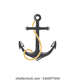 Anchor icon Logo Template vector illustration