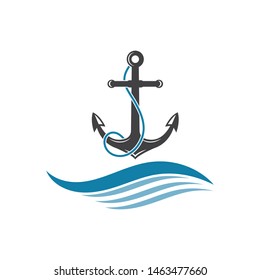 Anchor icon Logo Template vector illustration