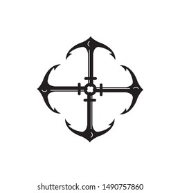 Anchor icon Logo Template vector illustration
