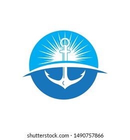 Anchor icon Logo Template vector illustration