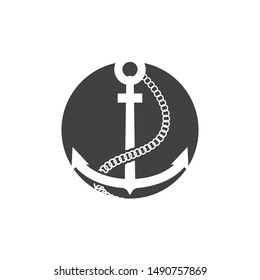 Anchor icon Logo Template vector illustration