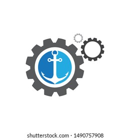 Anchor icon Logo Template vector illustration