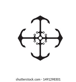 Anchor icon Logo Template vector illustration