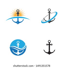 Anchor icon Logo Template vector illustration