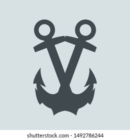 Anchor icon Logo Template vector illustration
