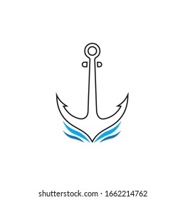Anchor icon Logo Template vector illustration
