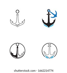 Anchor icon Logo Template vector illustration