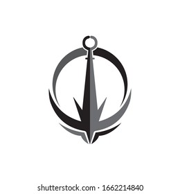 Anchor icon Logo Template vector illustration