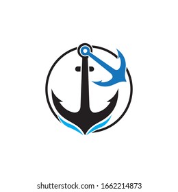 Anchor icon Logo Template vector illustration