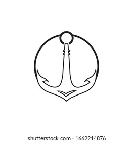 Anchor icon Logo Template vector illustration