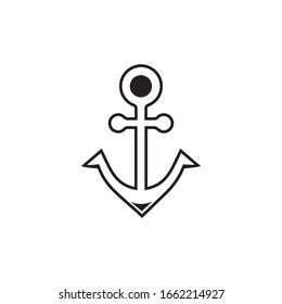 Anchor icon Logo Template vector illustration
