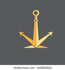 Anchor icon Logo Template vector illustration