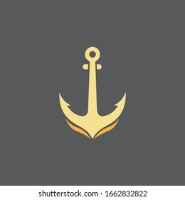 Icono de ancla Ilustración vectorial de plantilla de logotipo
