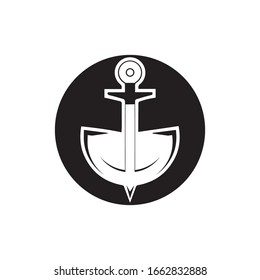 Anchor icon Logo Template vector illustration