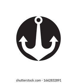Anchor icon Logo Template vector illustration