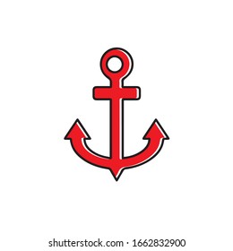 Anchor icon Logo Template vector illustration