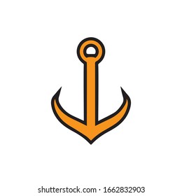 Anchor icon Logo Template vector illustration