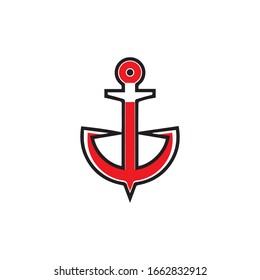 Anchor icon Logo Template vector illustration