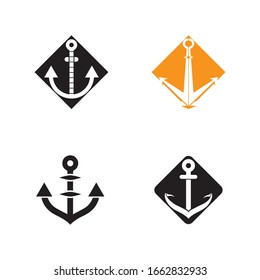 Anchor icon Logo Template vector illustration