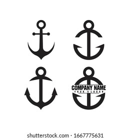 Anchor icon Logo Template vector illustration