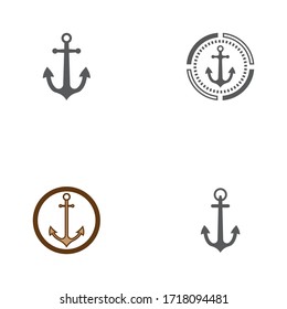 Anchor icon Logo Template vector illustration