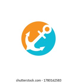 Anchor icon Logo Template vector illustration