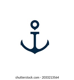Anchor icon Logo Template vector illustration