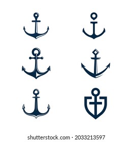 Anchor icon Logo Template vector illustration