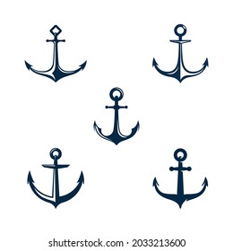Anchor icon Logo Template vector illustration